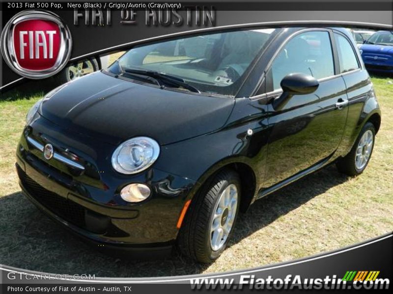 Nero (Black) / Grigio/Avorio (Gray/Ivory) 2013 Fiat 500 Pop