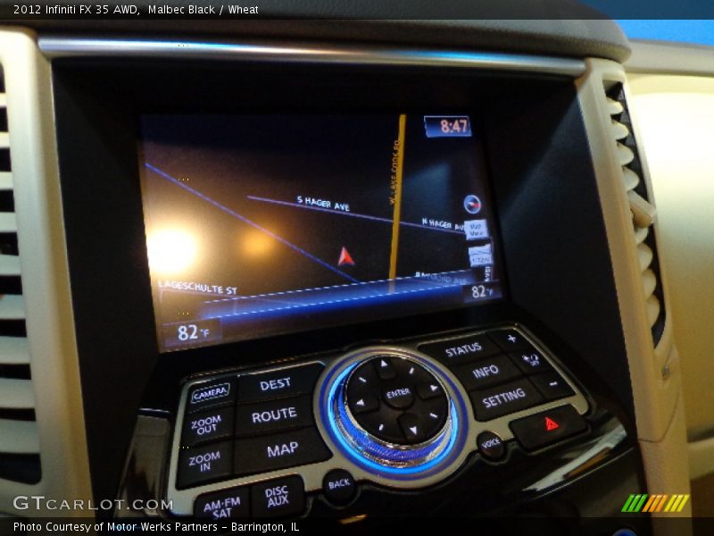 Malbec Black / Wheat 2012 Infiniti FX 35 AWD