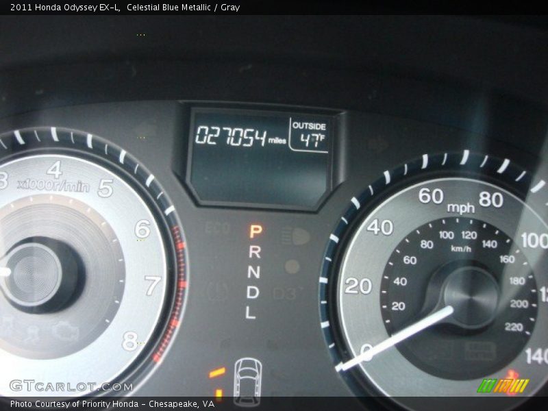 Celestial Blue Metallic / Gray 2011 Honda Odyssey EX-L
