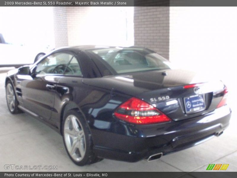 Majestic Black Metallic / Stone 2009 Mercedes-Benz SL 550 Roadster