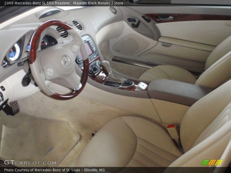 Majestic Black Metallic / Stone 2009 Mercedes-Benz SL 550 Roadster