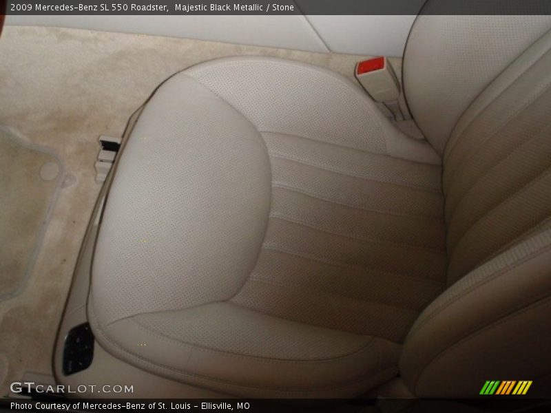 Majestic Black Metallic / Stone 2009 Mercedes-Benz SL 550 Roadster