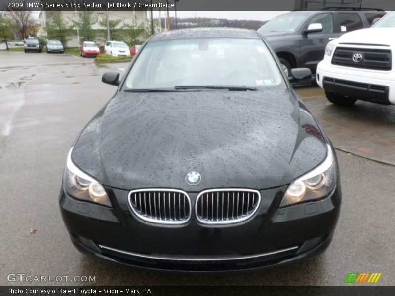 Jet Black / Cream Beige 2009 BMW 5 Series 535xi Sedan
