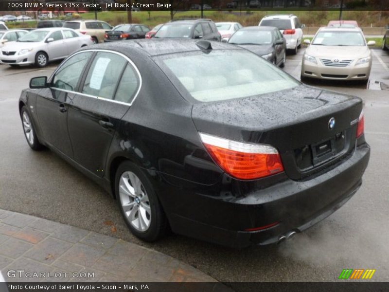 Jet Black / Cream Beige 2009 BMW 5 Series 535xi Sedan