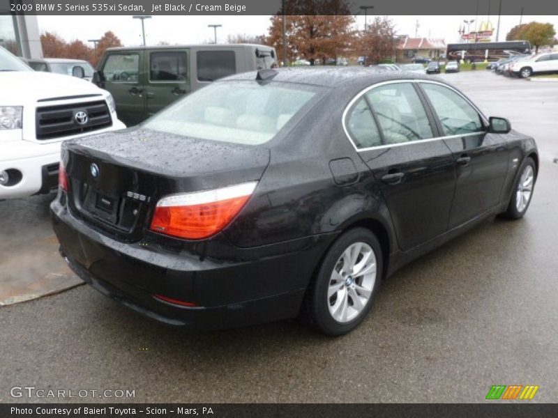 Jet Black / Cream Beige 2009 BMW 5 Series 535xi Sedan
