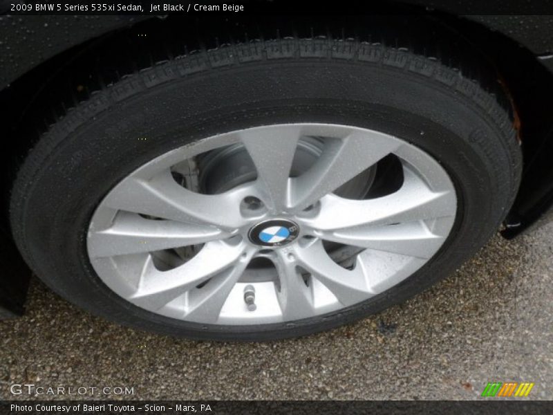 Jet Black / Cream Beige 2009 BMW 5 Series 535xi Sedan