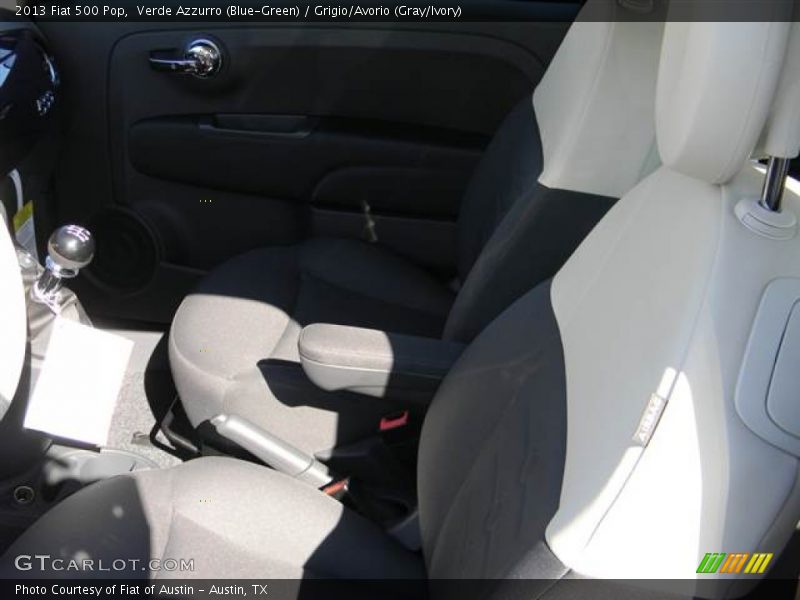 Verde Azzurro (Blue-Green) / Grigio/Avorio (Gray/Ivory) 2013 Fiat 500 Pop