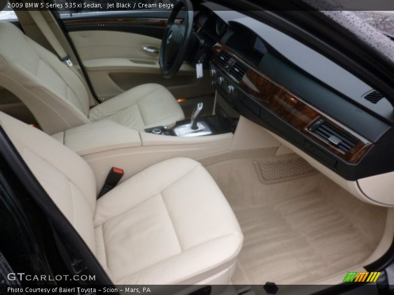 Jet Black / Cream Beige 2009 BMW 5 Series 535xi Sedan