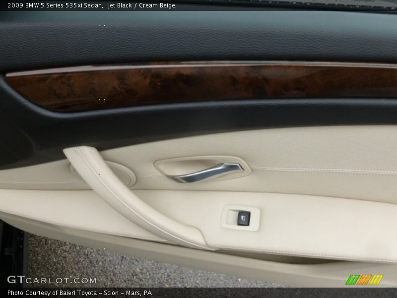 Jet Black / Cream Beige 2009 BMW 5 Series 535xi Sedan