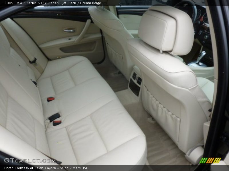 Jet Black / Cream Beige 2009 BMW 5 Series 535xi Sedan