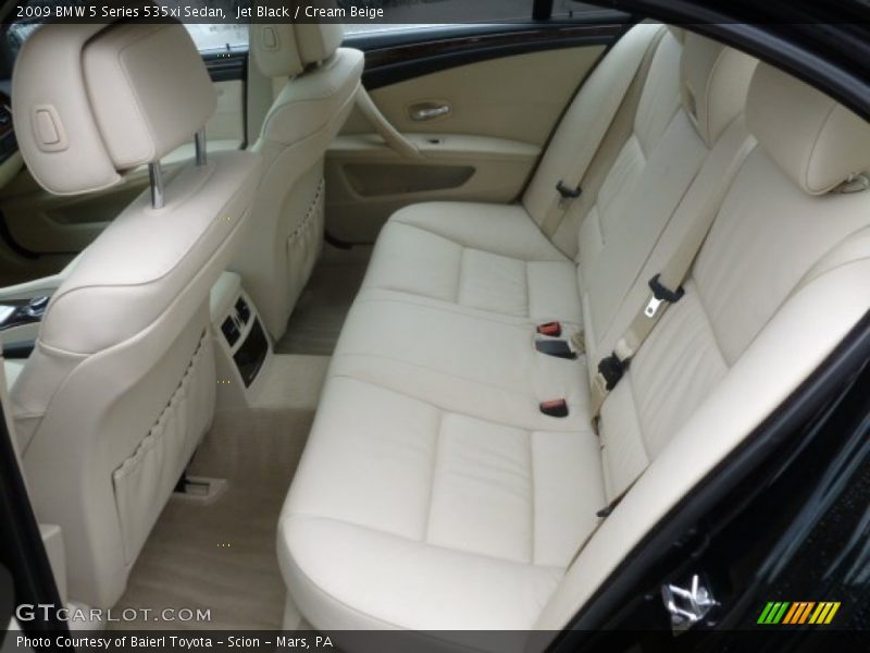 Jet Black / Cream Beige 2009 BMW 5 Series 535xi Sedan