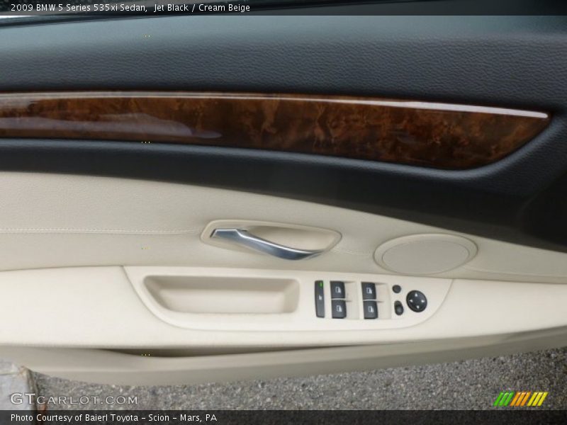 Jet Black / Cream Beige 2009 BMW 5 Series 535xi Sedan