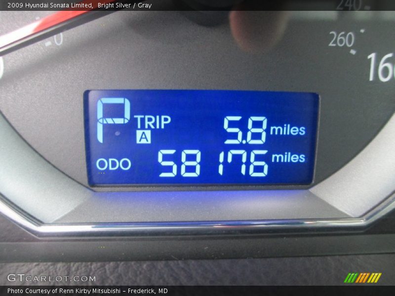 Bright Silver / Gray 2009 Hyundai Sonata Limited