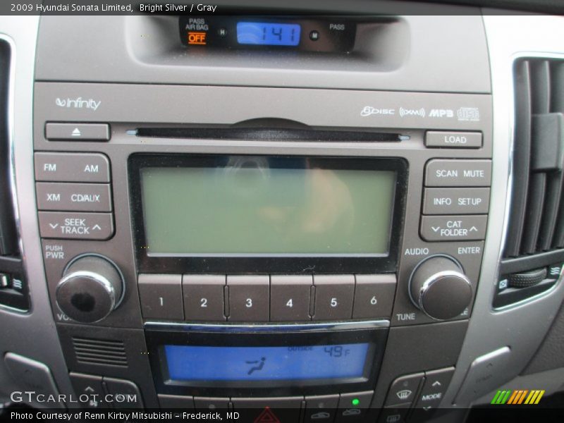 Bright Silver / Gray 2009 Hyundai Sonata Limited