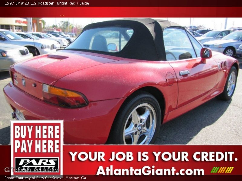 Bright Red / Beige 1997 BMW Z3 1.9 Roadster