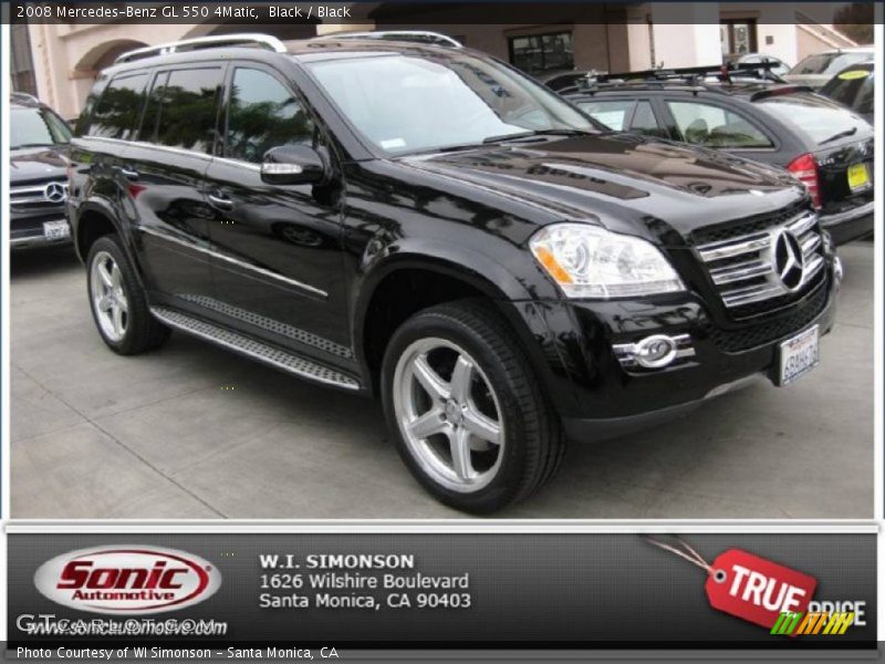 Black / Black 2008 Mercedes-Benz GL 550 4Matic