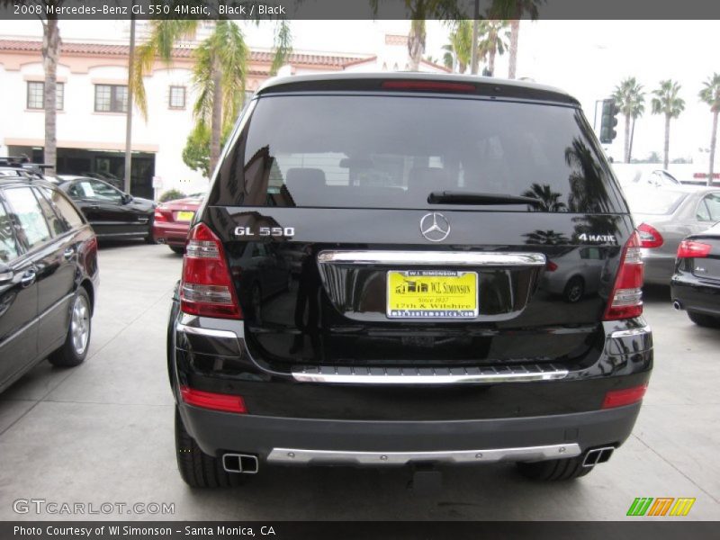 Black / Black 2008 Mercedes-Benz GL 550 4Matic