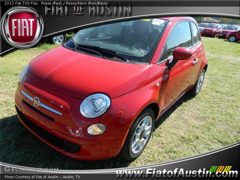 Rosso (Red) / Rosso/Nero (Red/Black) 2013 Fiat 500 Pop