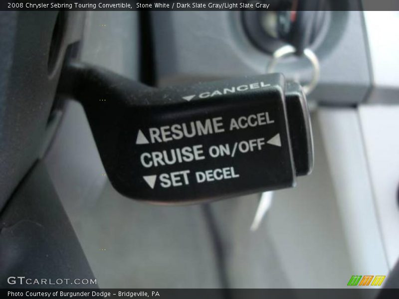Stone White / Dark Slate Gray/Light Slate Gray 2008 Chrysler Sebring Touring Convertible