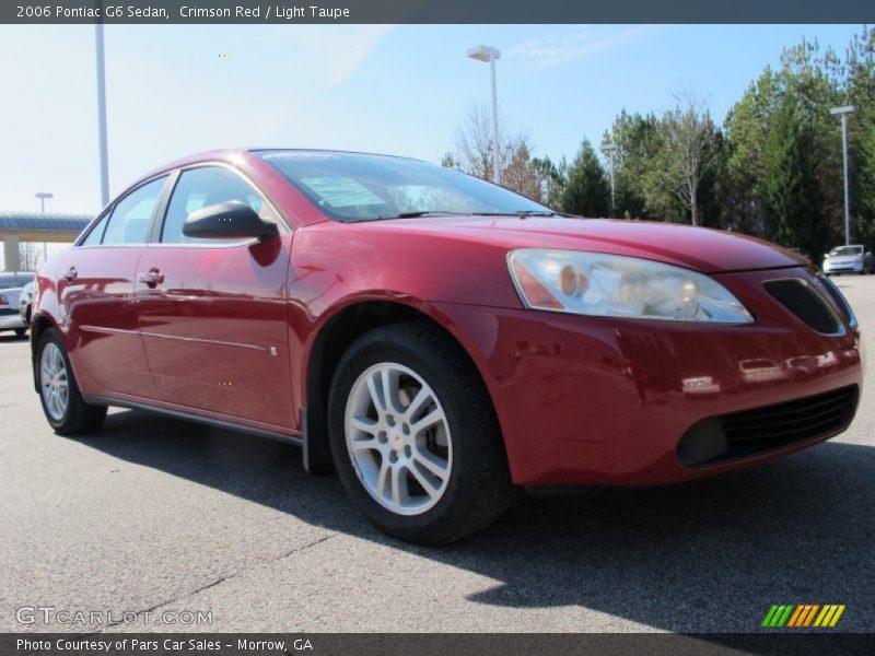Crimson Red / Light Taupe 2006 Pontiac G6 Sedan