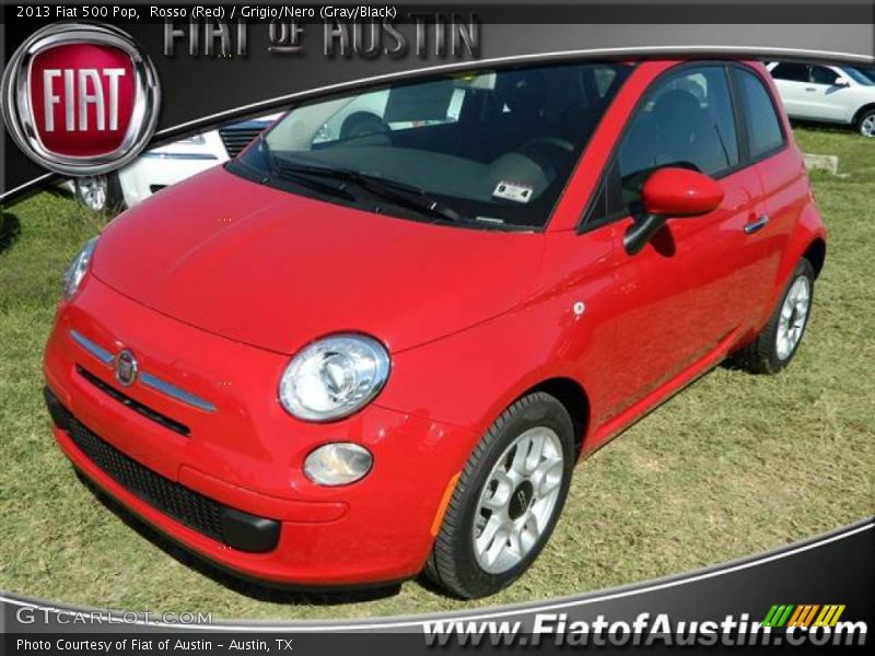 Rosso (Red) / Grigio/Nero (Gray/Black) 2013 Fiat 500 Pop