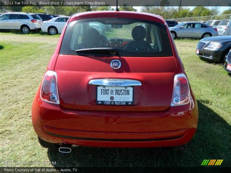 Rosso (Red) / Grigio/Nero (Gray/Black) 2013 Fiat 500 Pop