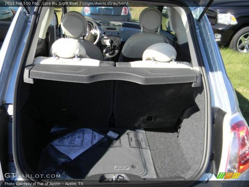 Luce Blu (Light Blue) / Grigio/Avorio (Gray/Ivory) 2013 Fiat 500 Pop
