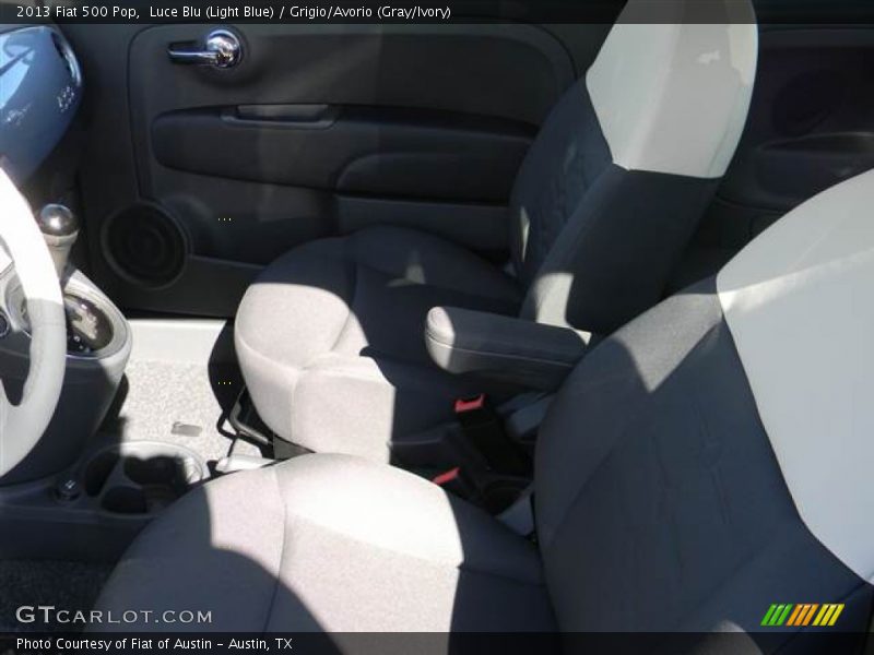 Luce Blu (Light Blue) / Grigio/Avorio (Gray/Ivory) 2013 Fiat 500 Pop