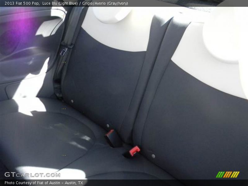 Luce Blu (Light Blue) / Grigio/Avorio (Gray/Ivory) 2013 Fiat 500 Pop
