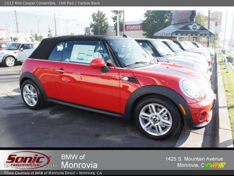 Chili Red / Carbon Black 2013 Mini Cooper Convertible