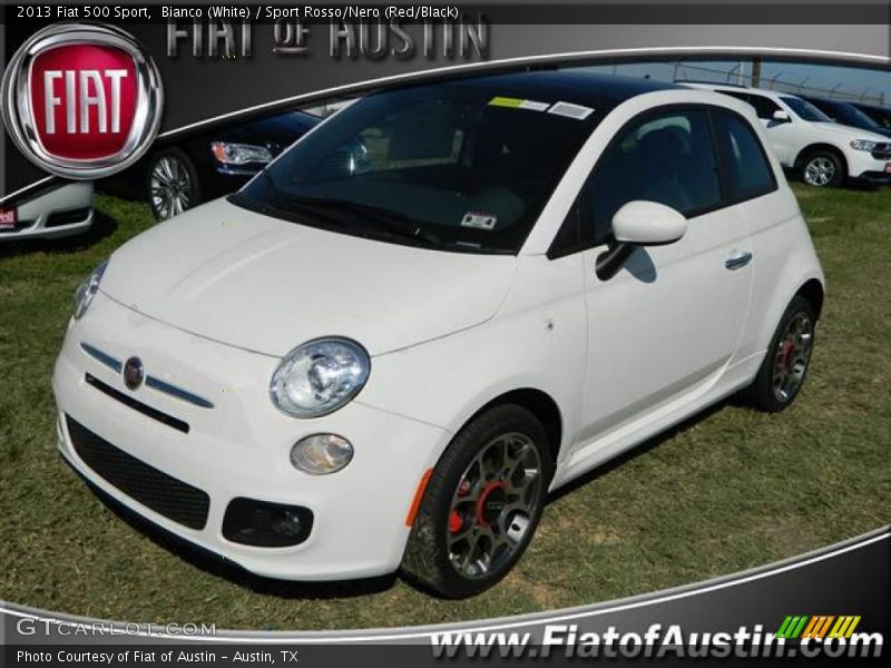 Bianco (White) / Sport Rosso/Nero (Red/Black) 2013 Fiat 500 Sport