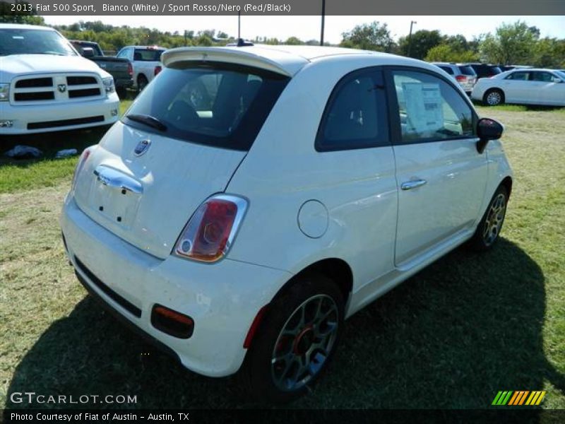 Bianco (White) / Sport Rosso/Nero (Red/Black) 2013 Fiat 500 Sport