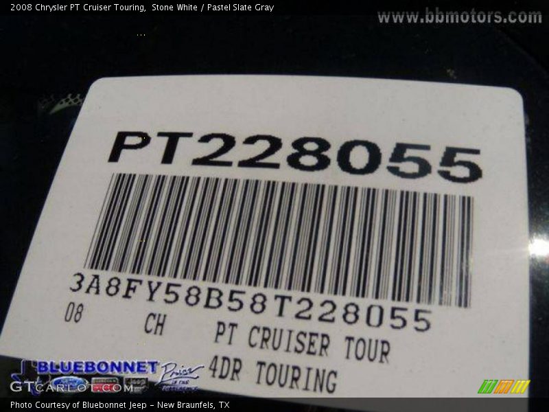 Stone White / Pastel Slate Gray 2008 Chrysler PT Cruiser Touring