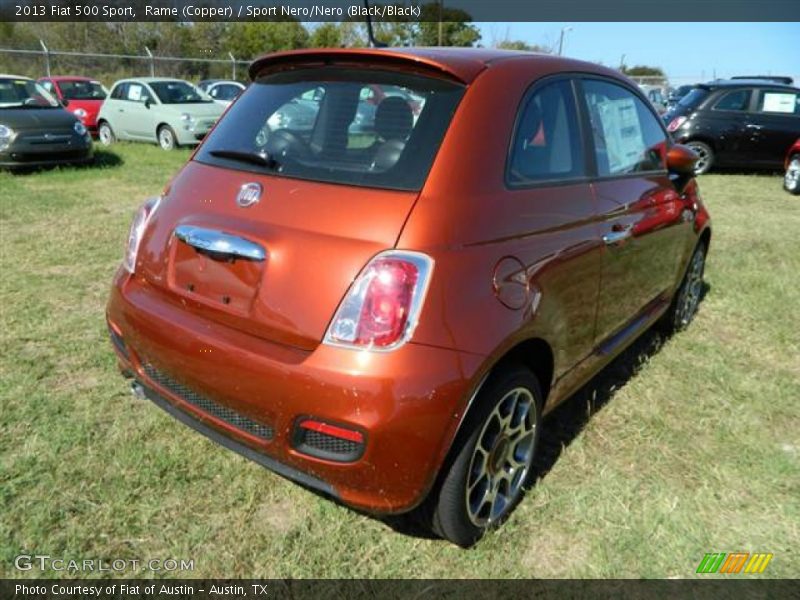 Rame (Copper) / Sport Nero/Nero (Black/Black) 2013 Fiat 500 Sport