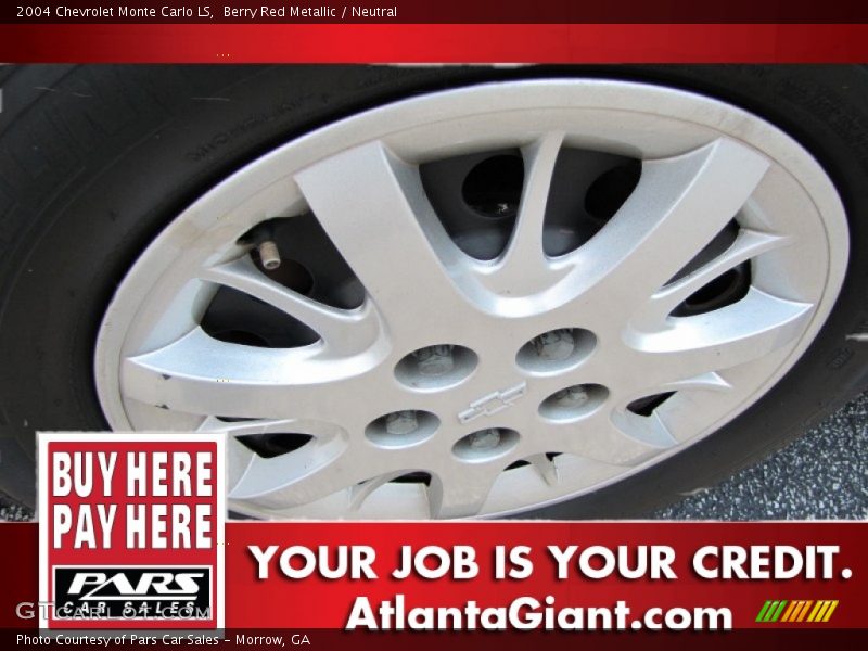 Berry Red Metallic / Neutral 2004 Chevrolet Monte Carlo LS