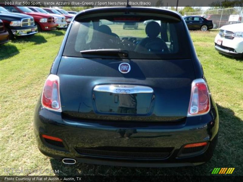 Verde Azzurro (Blue-Green) / Sport Nero/Nero (Black/Black) 2013 Fiat 500 Sport