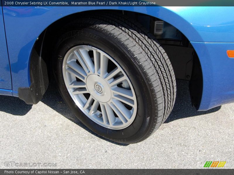 Marathon Blue Pearl / Dark Khaki/Light Graystone 2008 Chrysler Sebring LX Convertible