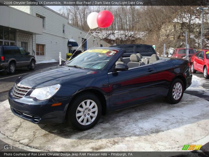 Modern Blue Pearl / Dark Slate Gray/Light Slate Gray 2008 Chrysler Sebring LX Convertible