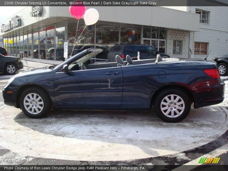 Modern Blue Pearl / Dark Slate Gray/Light Slate Gray 2008 Chrysler Sebring LX Convertible
