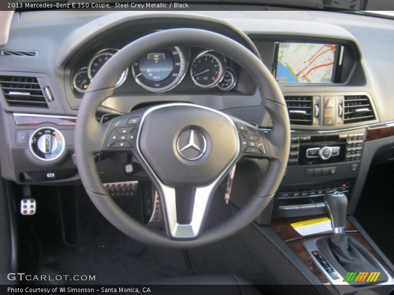 Steel Grey Metallic / Black 2013 Mercedes-Benz E 350 Coupe