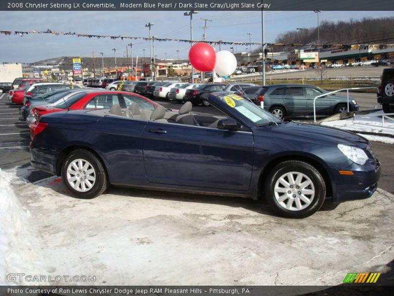 Modern Blue Pearl / Dark Slate Gray/Light Slate Gray 2008 Chrysler Sebring LX Convertible