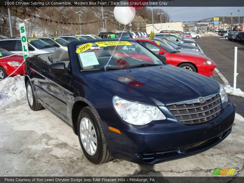 Modern Blue Pearl / Dark Slate Gray/Light Slate Gray 2008 Chrysler Sebring LX Convertible