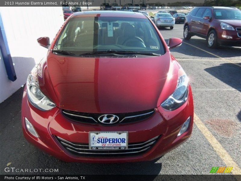 Red Allure / Beige 2013 Hyundai Elantra Limited