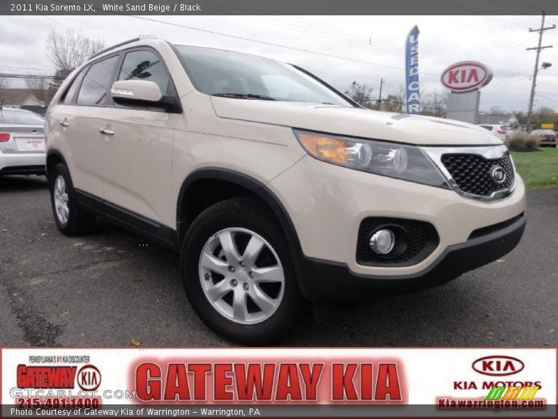 White Sand Beige / Black 2011 Kia Sorento LX