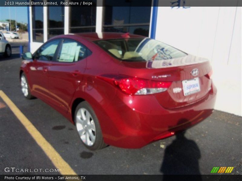 Red Allure / Beige 2013 Hyundai Elantra Limited