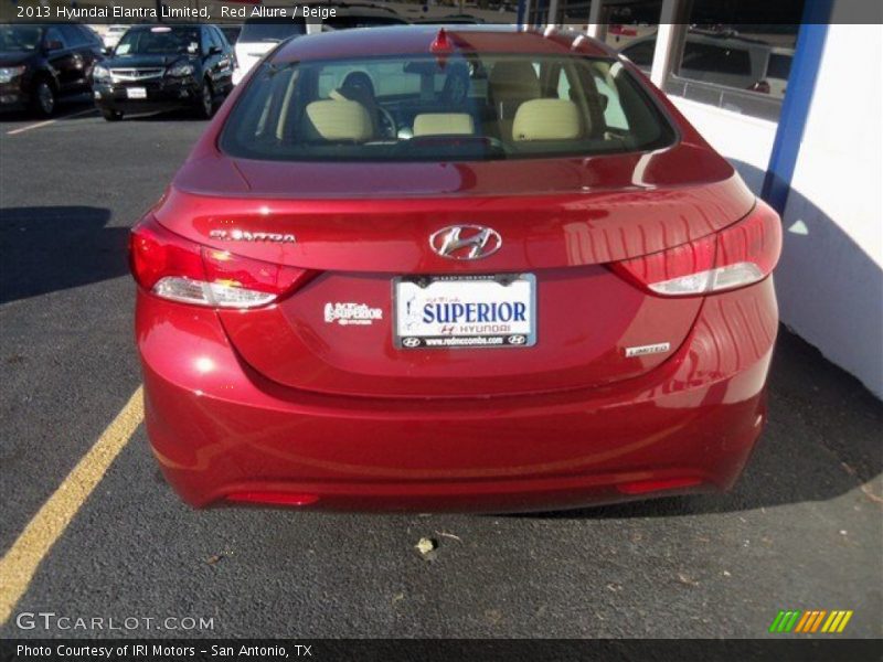 Red Allure / Beige 2013 Hyundai Elantra Limited