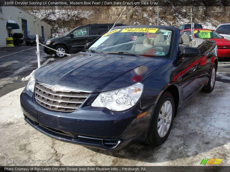 Modern Blue Pearl / Dark Slate Gray/Light Slate Gray 2008 Chrysler Sebring LX Convertible