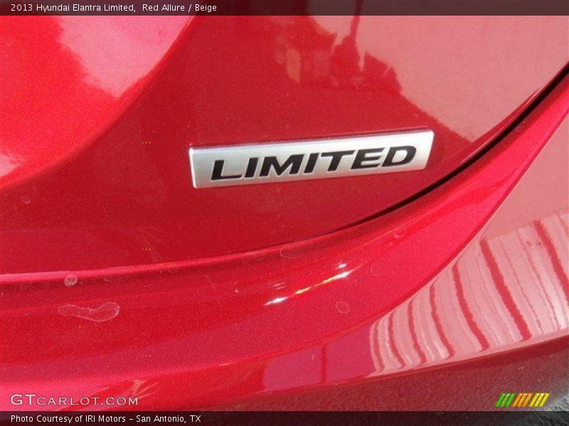 Red Allure / Beige 2013 Hyundai Elantra Limited