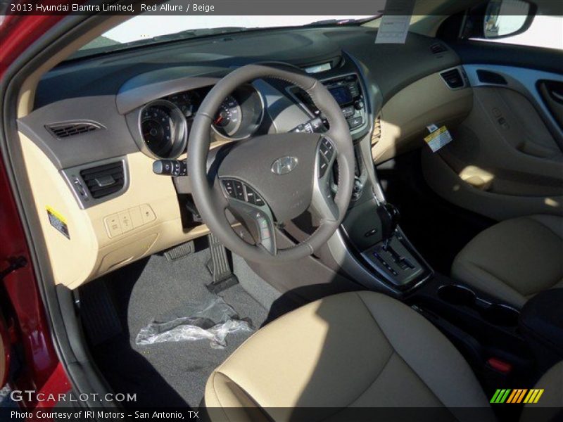 Red Allure / Beige 2013 Hyundai Elantra Limited