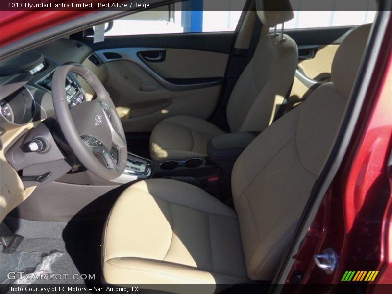 Red Allure / Beige 2013 Hyundai Elantra Limited
